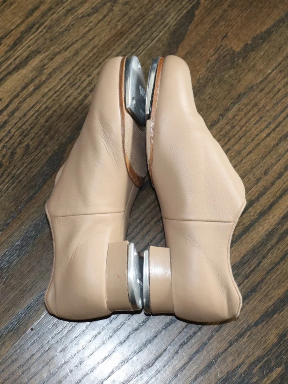 Woman's Bloch Tap- Flex Leather Slip On Tap Dance Shoes Beige | Tan Size 5.5 - Picture 3 of 14